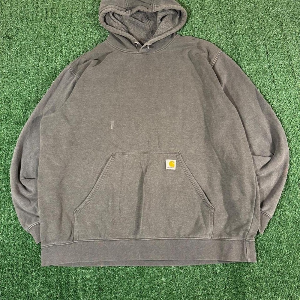 Carhartt Gray Loose Fit Pullover Hoodie Mens 2XL Workwear Streetwear 0315